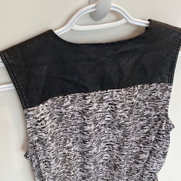 Armani Exchange Wrap Mini Dress With Leather Shoulders - Picture 7 of 8